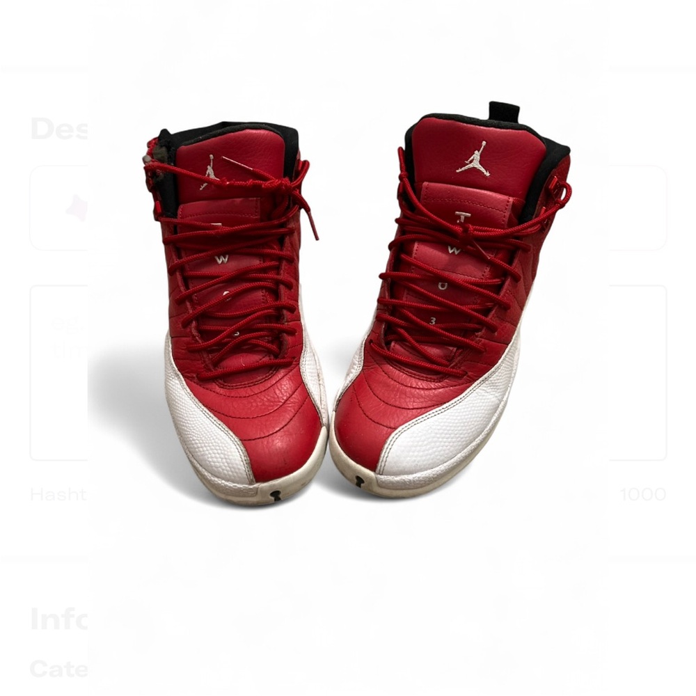 Jordan Red and White Sneakers